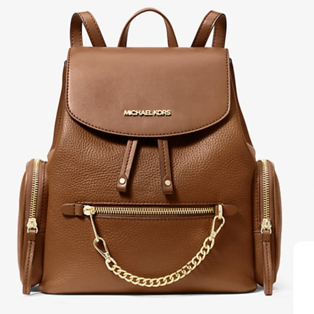 MICHAEL KORS Jet Set Medium Pebbled Leather Backpack